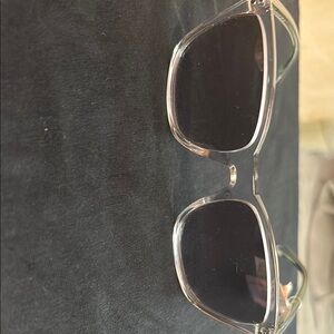 Stylish Black Sunglasses with Clear Frame